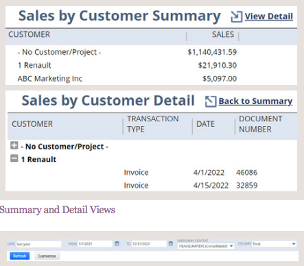 NetSuite报表导出选项