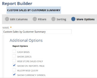 NetSuite自定义报表
